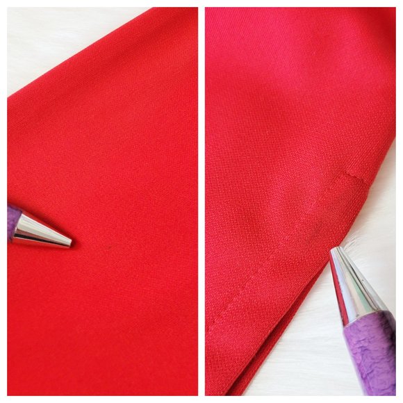 Reflections Red Tunic Blouse Cherry Tomato Red Half Sleeve Square Neck Blouse - Picture 13 of 14